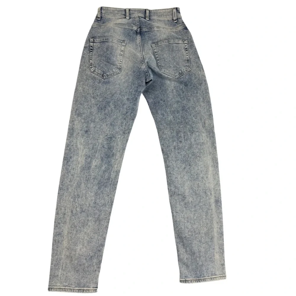 Represent Baggy Blue Cream Acid Wash Jeans Mens 28 M07048-25